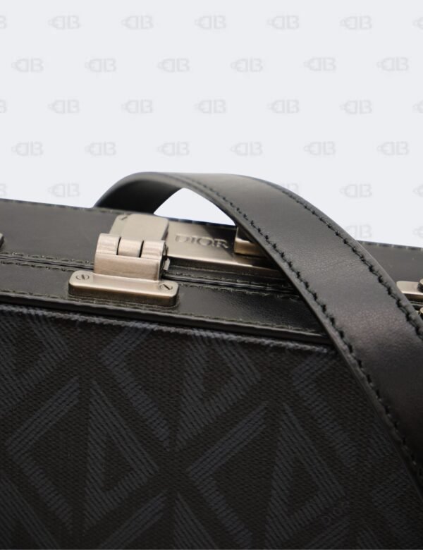 Christian Dior Black/Blue Mini Lock CD Diamond Coated Canvas Crossbody Bag
