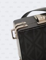 Christian Dior Black/Blue Mini Lock CD Diamond Coated Canvas Crossbody Bag