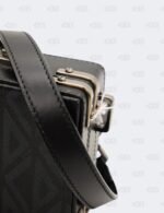 Christian Dior Black/Blue Mini Lock CD Diamond Coated Canvas Crossbody Bag