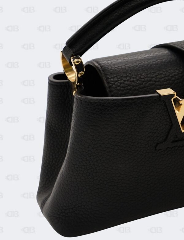 Louis Vuitton Black Taurillon Leather Mini Capucines Bag