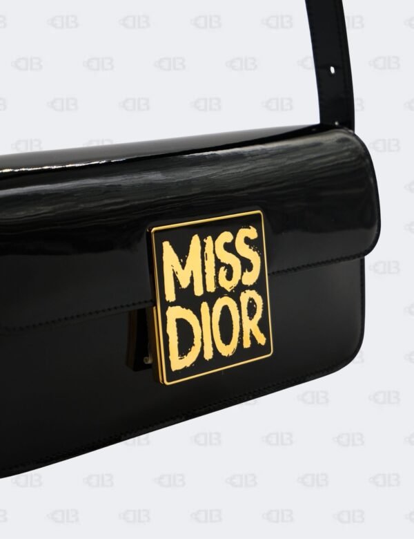 Christian Dior Black Patent Miss Dior Flap Bag