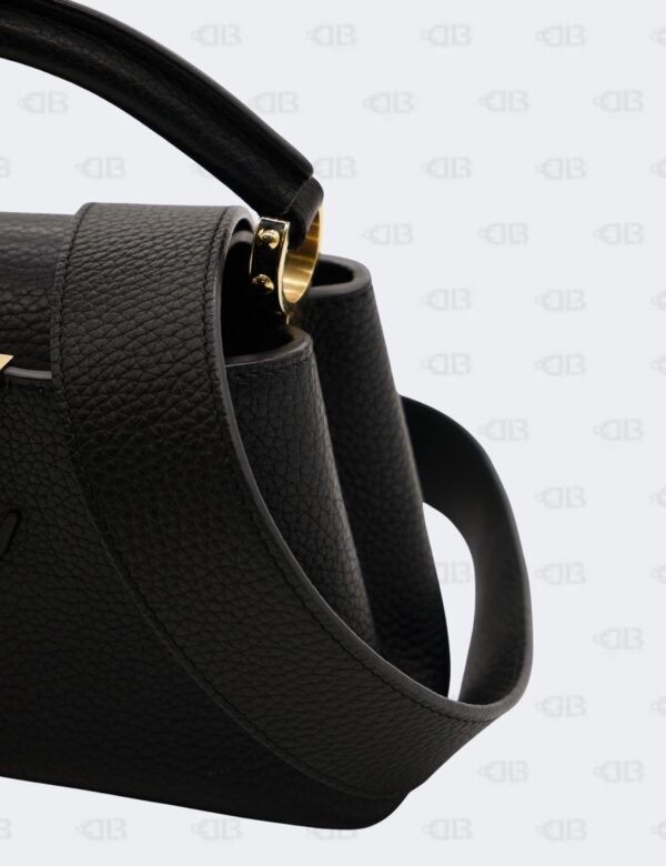 Louis Vuitton Black Taurillon Leather Mini Capucines Bag
