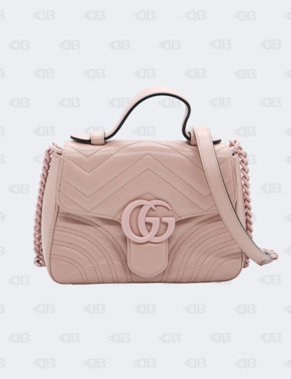 Gucci GG Marmont Pink Top Handle Chain Bag