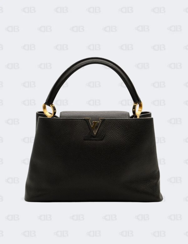 Louis Vuitton Black Taurillion Capicines MM Bag