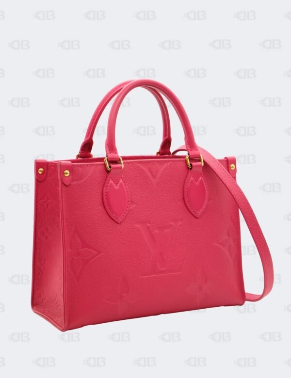 Louis Vuitton OnTheGo PM Tourterelle Monogram Empreinte Leather Top Handle Bag