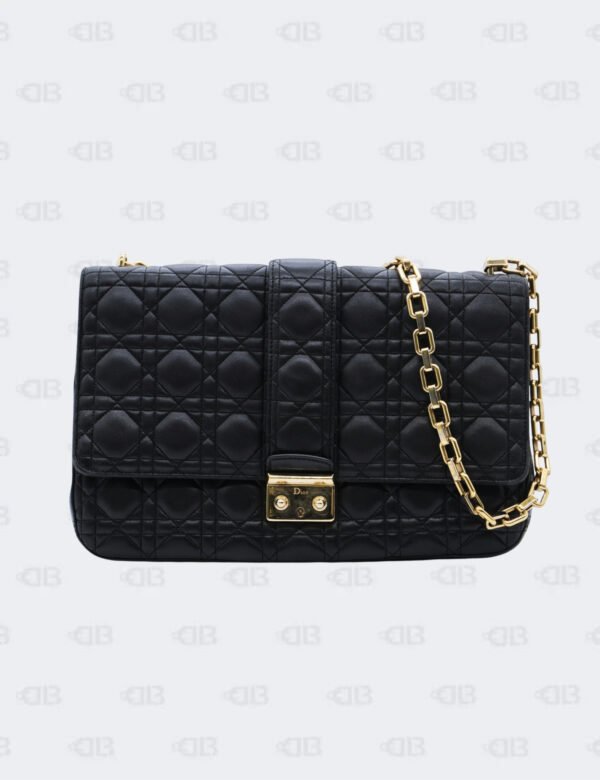 Chrisitan Dior Black Cannage Large Miss Dior Flap Bag