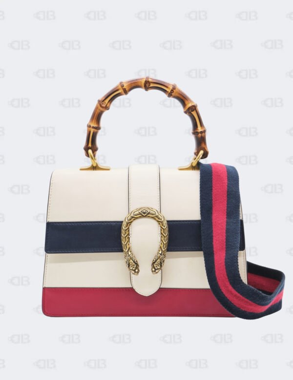 Gucci Tricolor Dionysus Bamboo Top Handle Bag