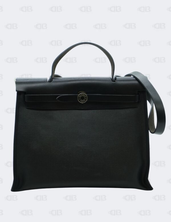 Hermes Herbag Zip 31 Noir Piment Militaire Vache Hunter Laque Zip