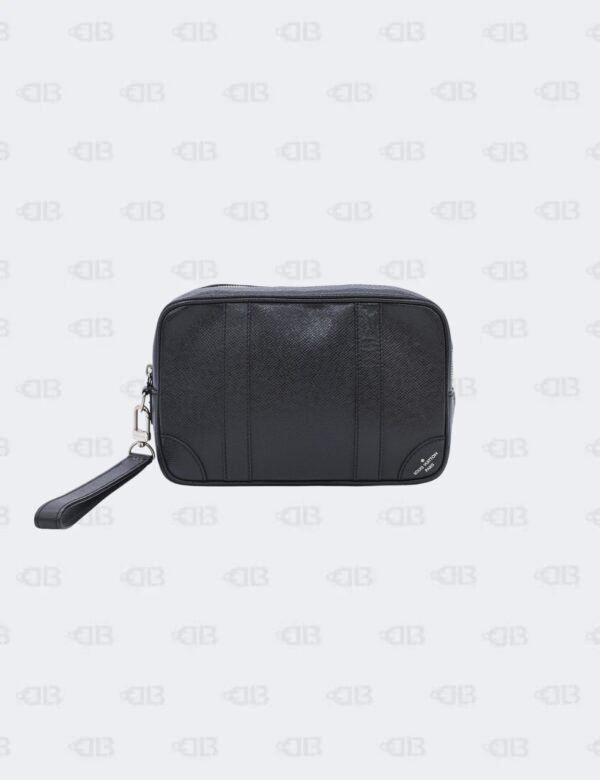 Louis Vuitton Black Kasai Taiga Pochette Clutch Bag