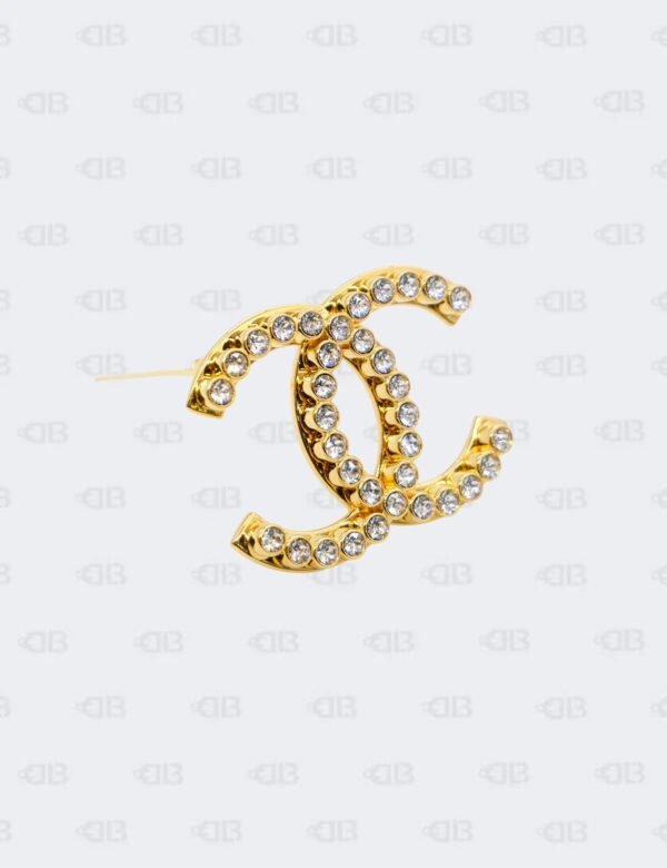 Chanel CC Crystal Embellished Brooch
