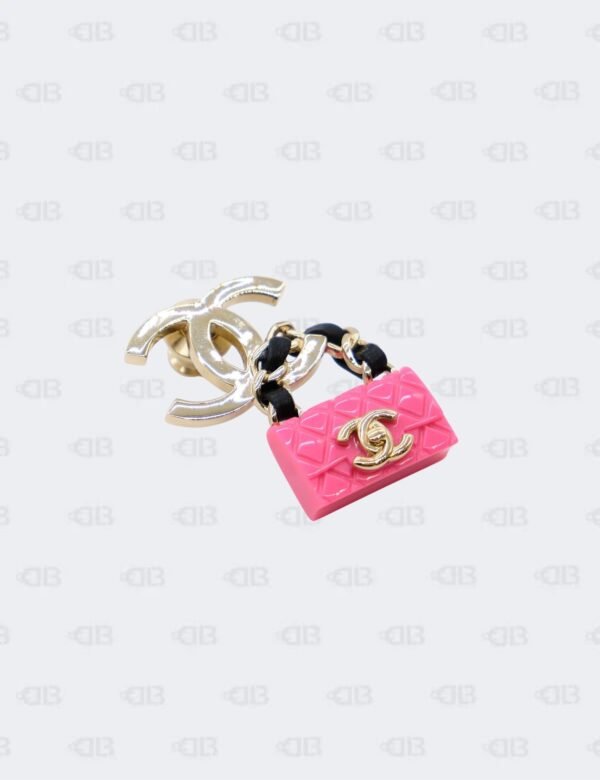 Chanel CC Logo Hot Pin Quilted Bag Charm Brooch