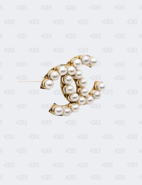 Chanel CC Faux Pearl Brooch