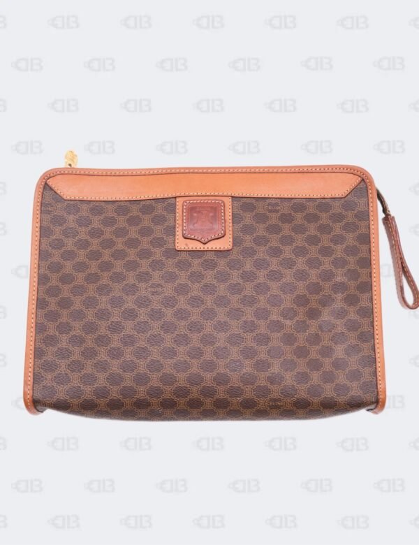 Celine Macadam Canvas Portofolio Vintage Clutch