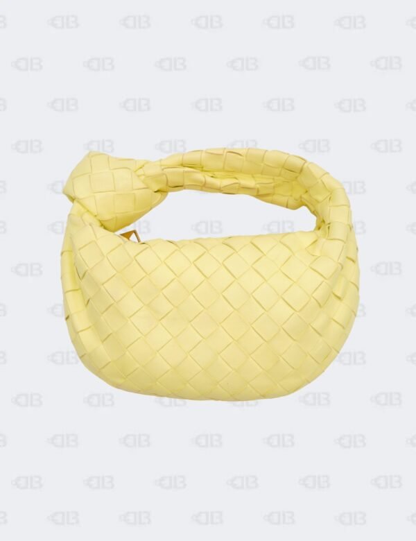 Bottega Veneta Light Yellow Intrecciato Nappa Mini Jodie Hobo Bag