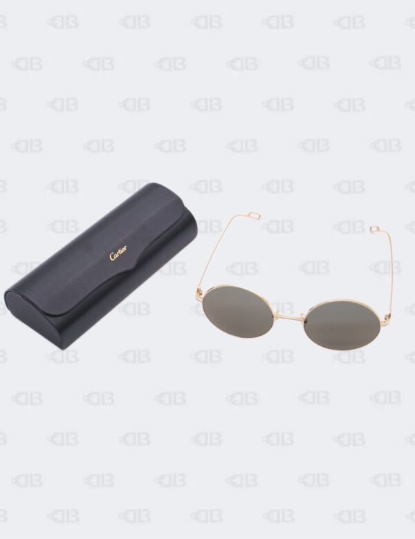 Cartier Gold Tone Metal PREMIERE DE CARTIER ROUND FRAME SUNGLASSES