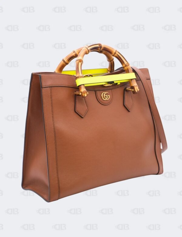 Gucci Brown Diana Bamboo Top Handle Medim Tote Bag