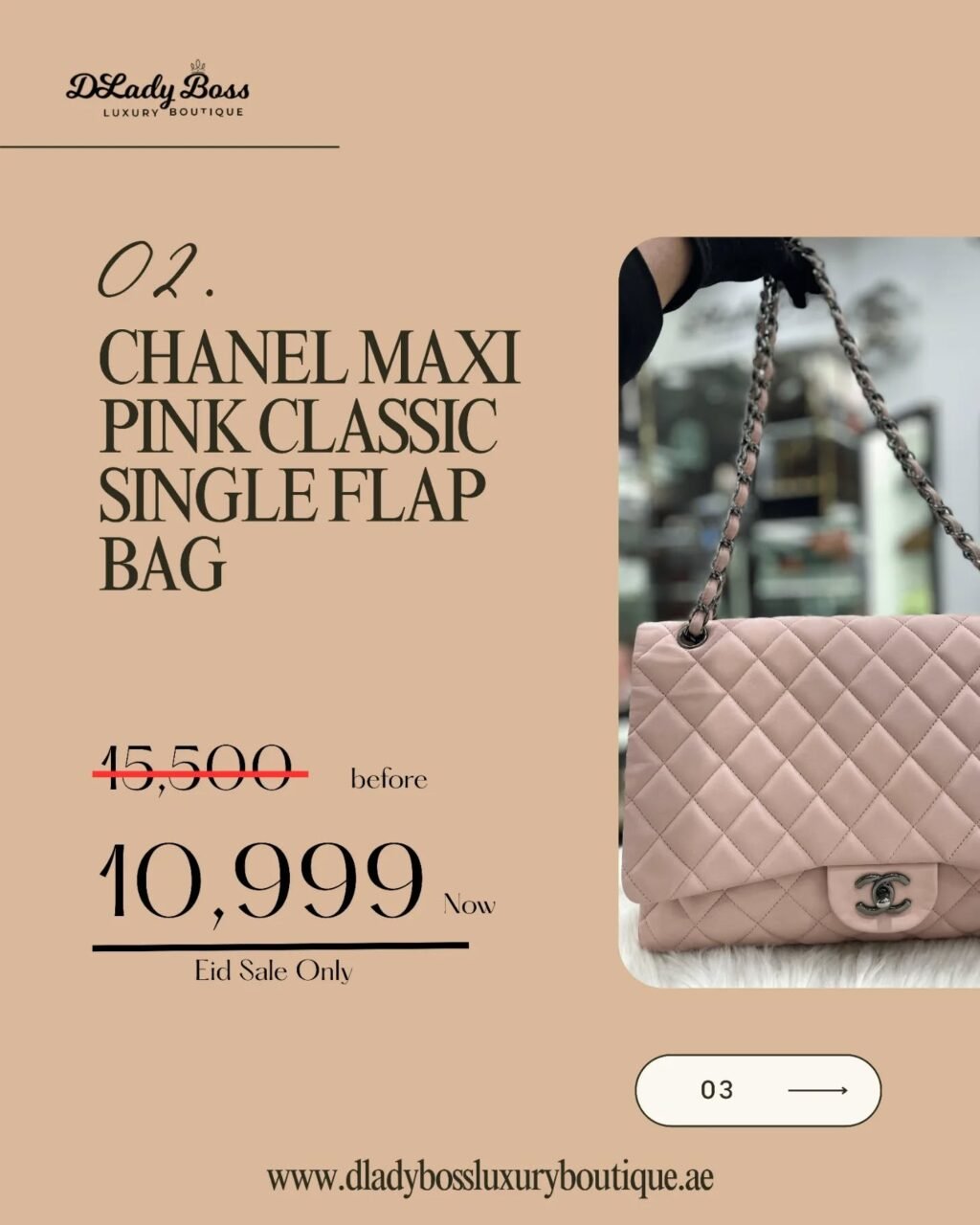 Instagram post from dladyboss_luxury_boutique. This post is in position 2.